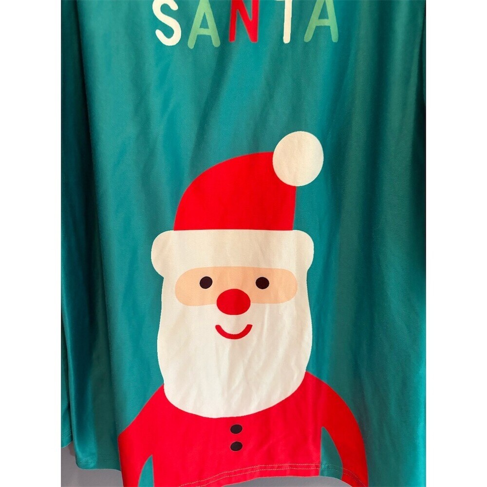 ENJOYNIGHT Sleepshirt Mens XL Green Christmas Santa Graphic Long Sleeve - Picture 2 of 7